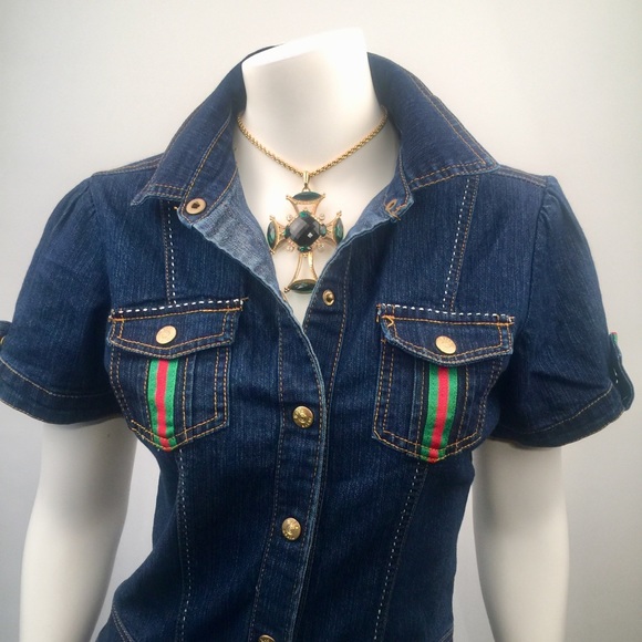 Vega. Jeans Denim Short Jumpsuit Sz M - Picture 2 of 8